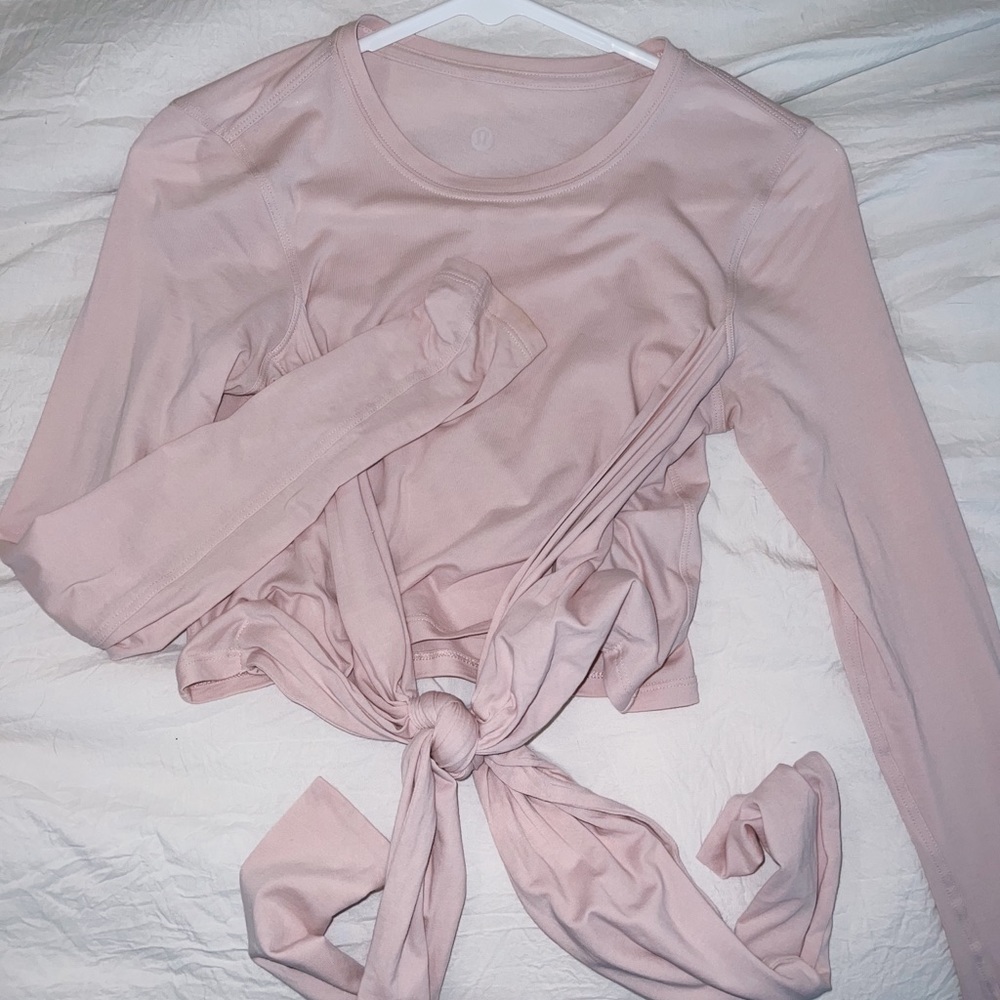 cropped long sleeve lululemon tie top